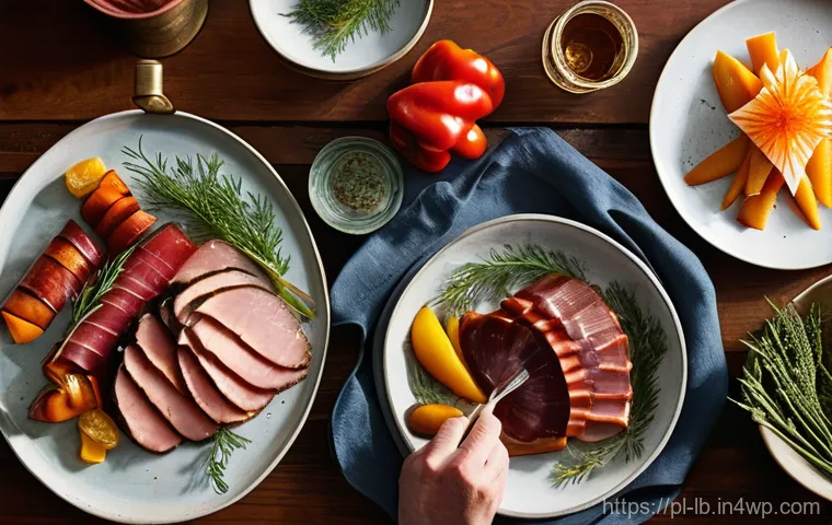 훈제 기법으로 즐기는 세계 각국의 요리 - **Prompt:** A cozy garden scene featuring a man in his 40s, dressed in casual work clothes (jeans, a...